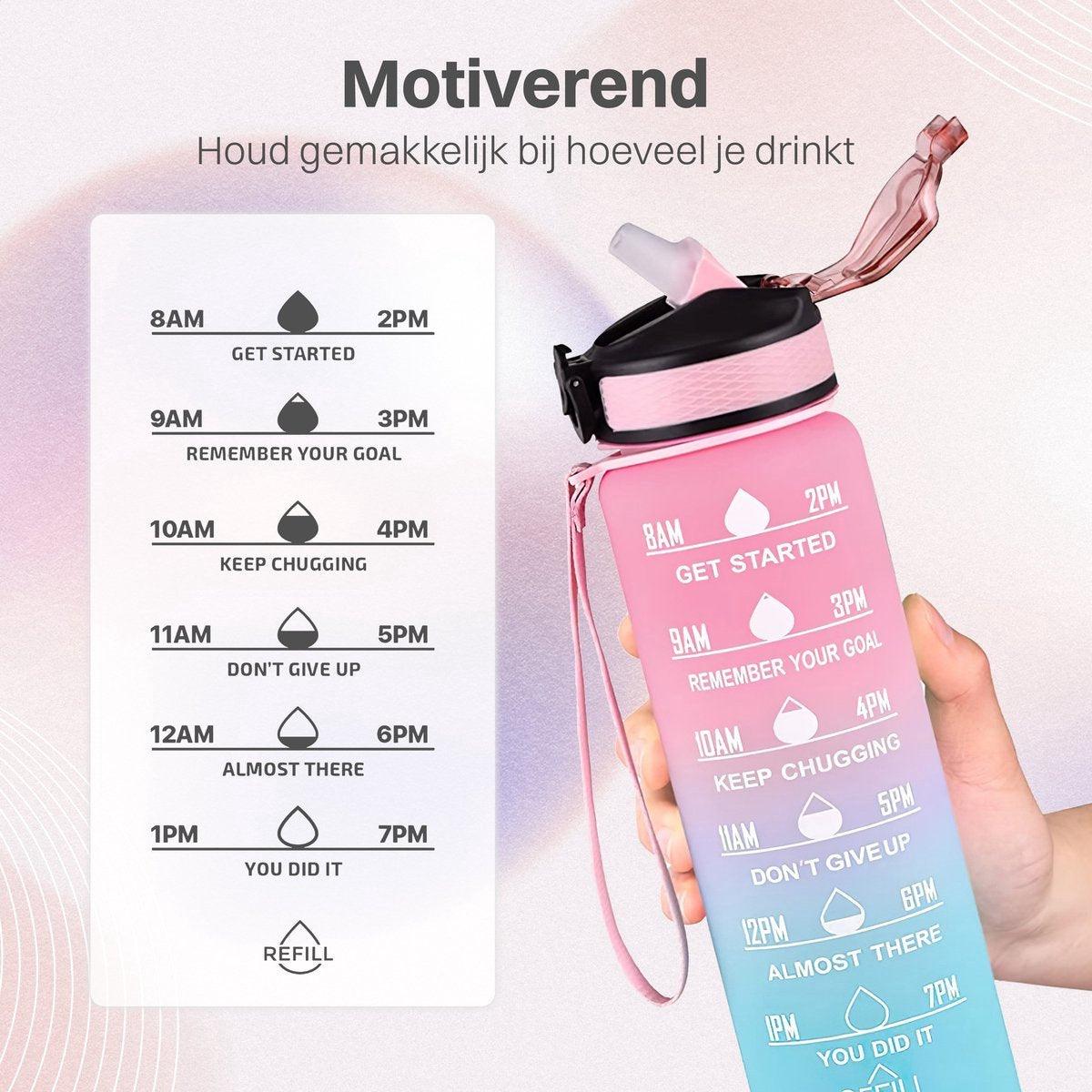 Motiverende waterfles 280ml - Lariwo