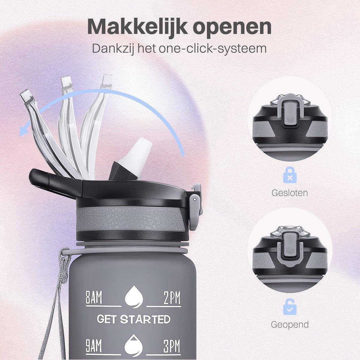 Motiverende waterfles 280ml - Lariwo