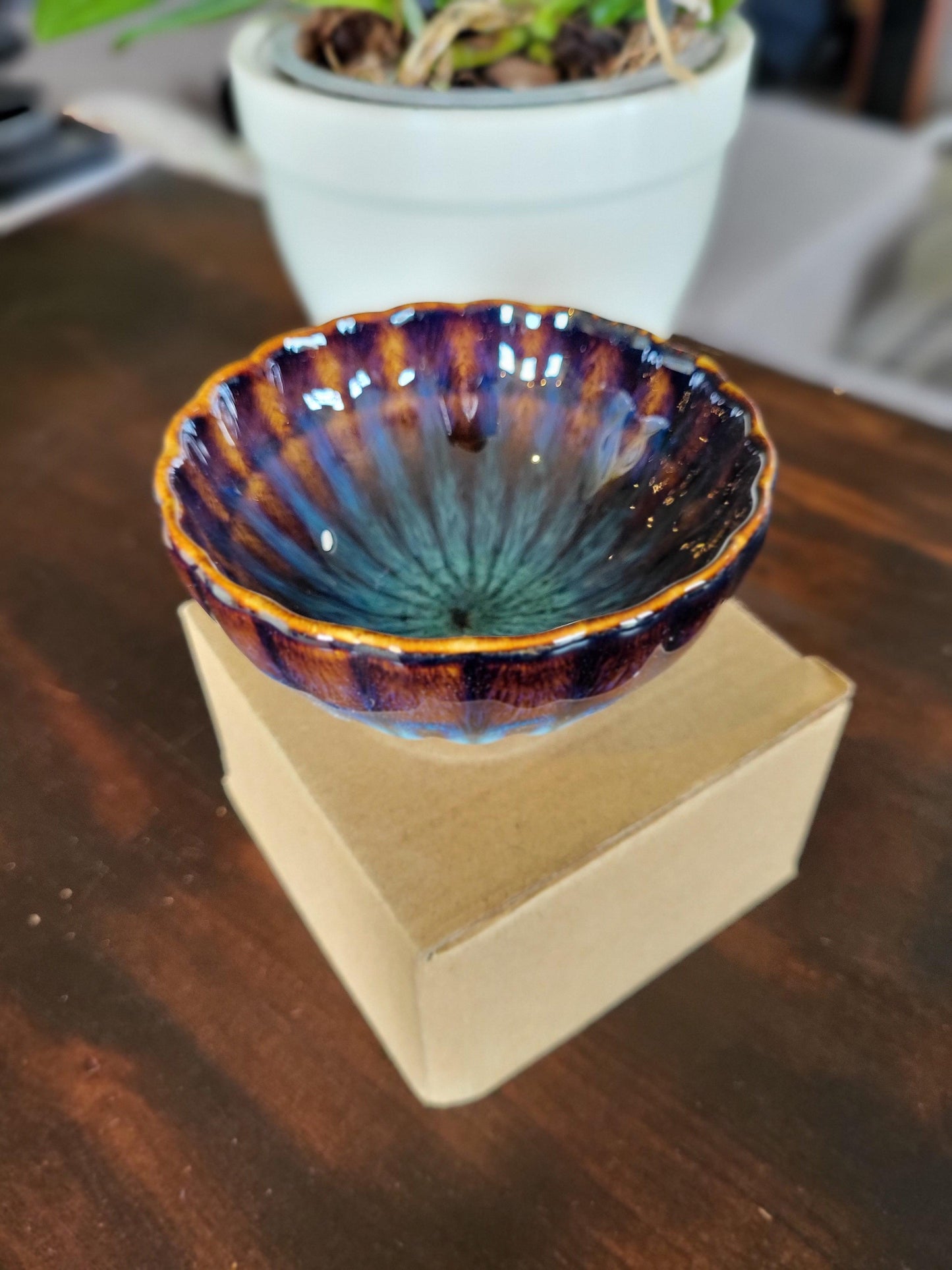 Simple Solutions Schaaltje Bruin/ Blauw - Keramiek - Servies - Keuken - - Lariwo
