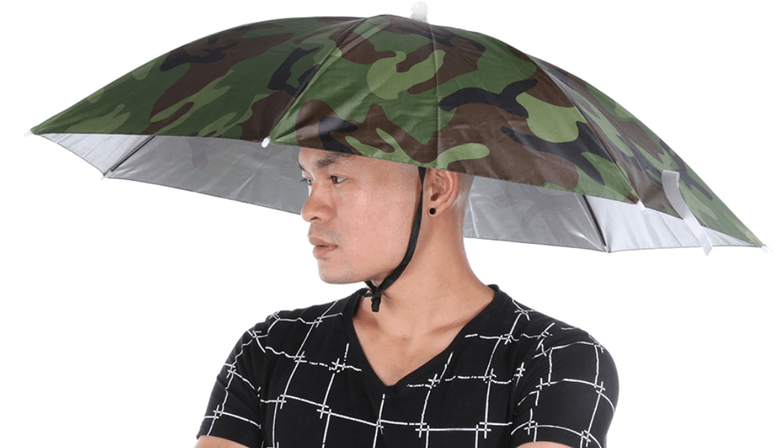 Draagbare paraplu hoed camouflage - Lariwo