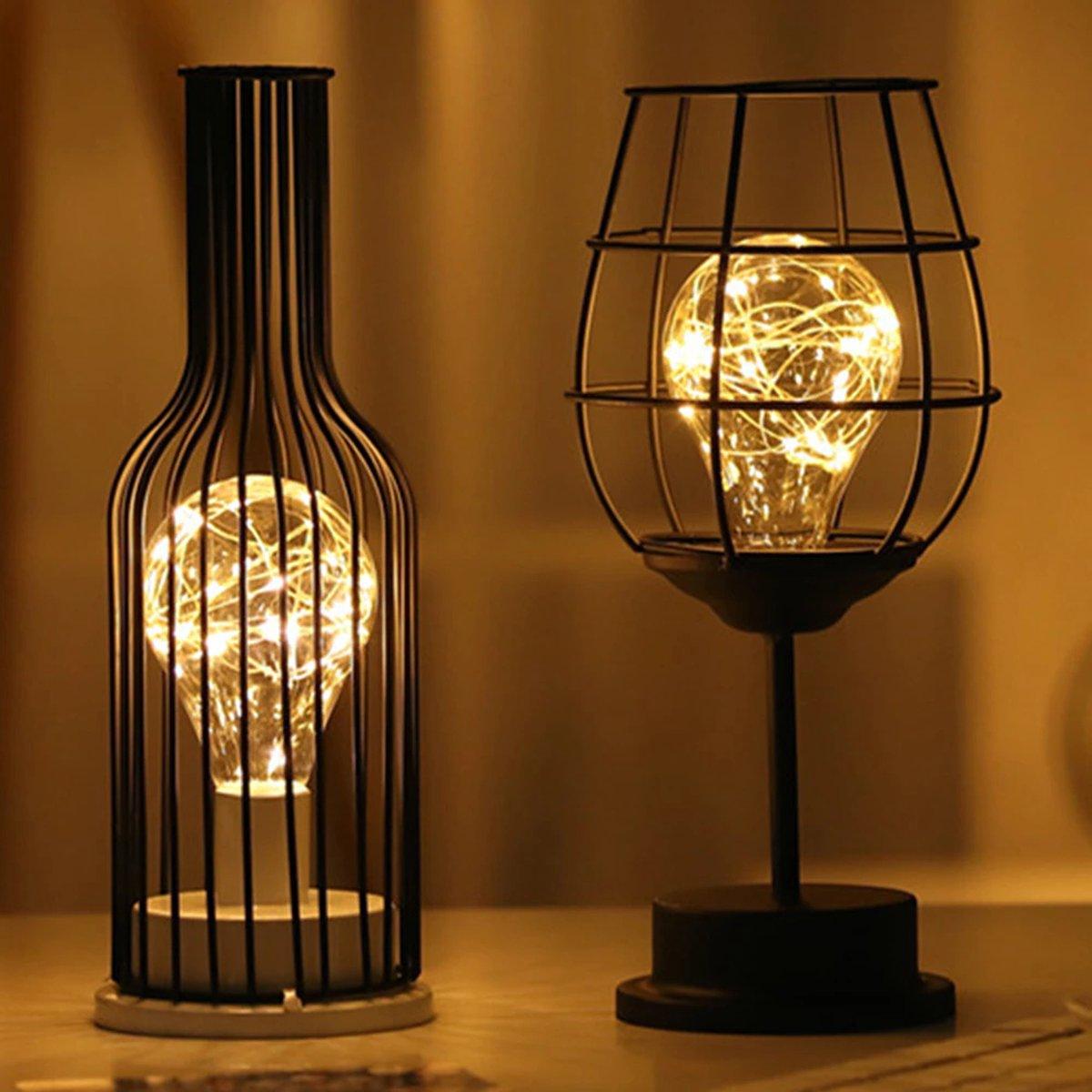 Metalen LED tafellamp incl Batterijen - Lariwo