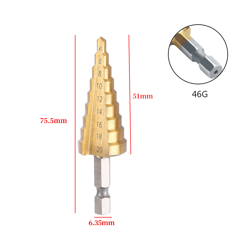 Stappenboor 4-20 mm set van 3 - Lariwo