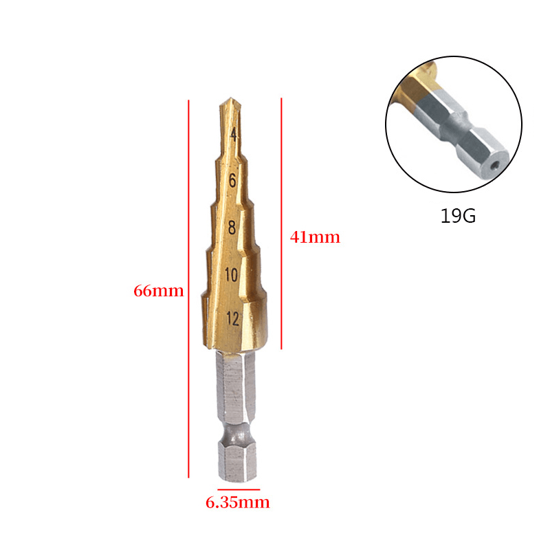 Stappenboor 4-20 mm set van 3 - Lariwo