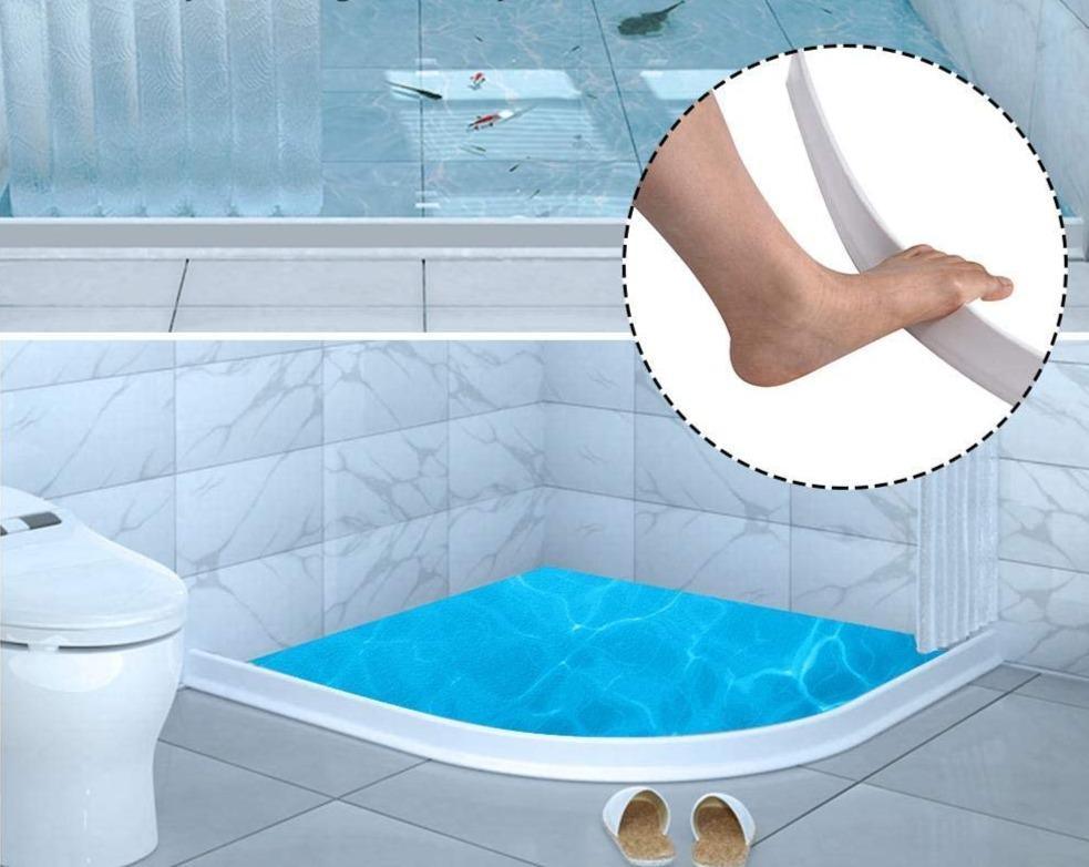 voorbeeld van water kering laag in badkamer