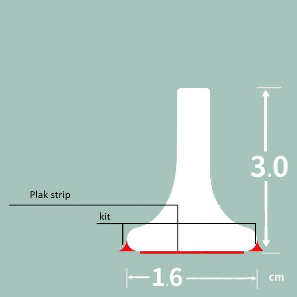technische tekening water kering laag model