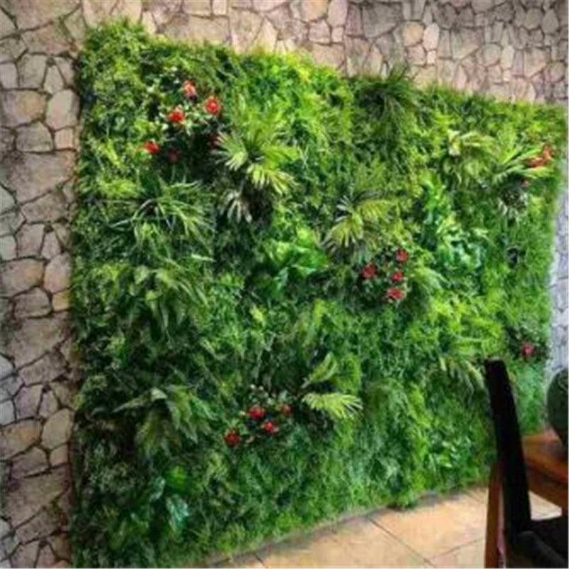 groene kunsthaag op een muur in de woon kamer