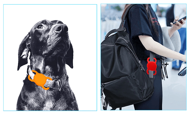 honden riem en school tas met airtag houder